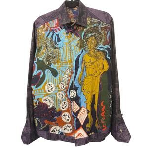 Robert Graham The Conyack Limited Edition Men's Hand Painted Embroidered Shirt M
